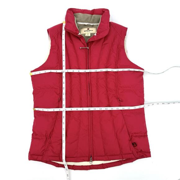 Woolrich Sierra Quilted Raspberry Puffer Vest Women’s Size Medium Outdoor Hiking - Picture 9 of 11